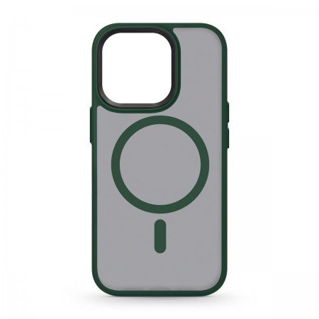 Чехол-накладка ArmorStandart Uniq Magsafe для Apple iPhone 14 Pro, TPU + PC, темно-зеленый