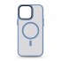 Чехол ArmorStandart Uniq Magsafe с прозрачной матовой стенкой для Apple iPhone 15 Pro Max, голубой