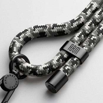 Ремешок для смартфона ArmorStandart Rope Black Monochrome with Clear holder, Black Monochrome