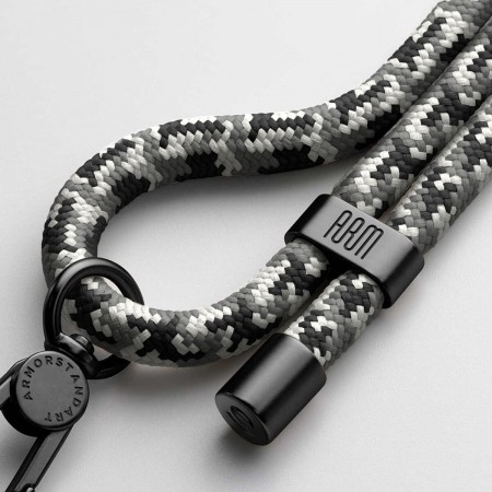 Ремешок для смартфона ArmorStandart Rope Black Monochrome with Clear holder, Black Monochrome
