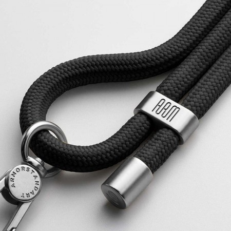 Ремешок для смартфона ArmorStandart Rope Titanium Onyx with Dark holder, Titanium Onyx (черный)