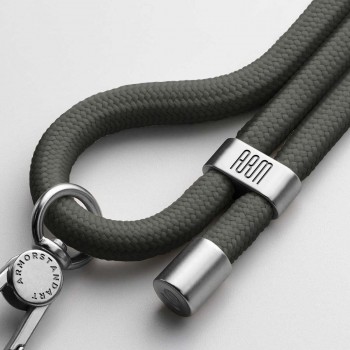 Ремешок для смартфона ArmorStandart Rope Titanium Grey with Clear holder, Titanium Grey (серый)
