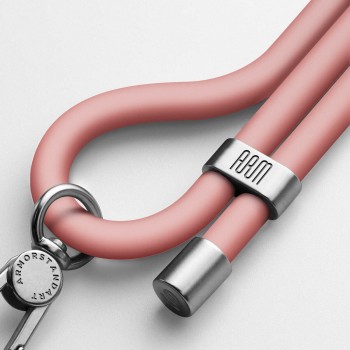 Ремешок для смартфона ArmorStandart Silicone Rope Titanium Pink with Grey holder, Titanium Pink (розовый)