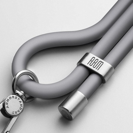 Ремінець для смартфона ArmorStandart Silicone Rope Titanium Grey with Grey holder, Titanium Grey (сірий)