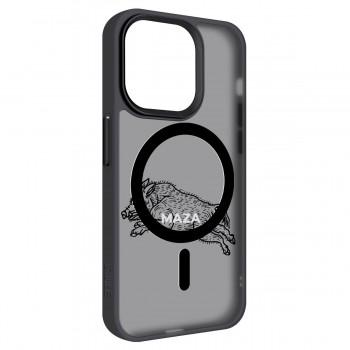 Чехол-накладка ArmorStandart Uniq Magsafe для Apple iPhone 14 Pro, TPU + PC, черный, с принтом Maza Boar 1