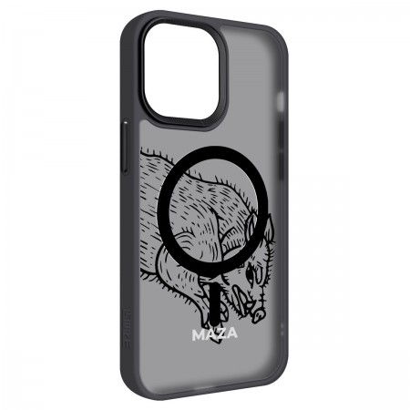 Чехол ArmorStandart Uniq Magsafe для Apple iPhone 15 Pro Max, TPU + PC, Maza Boar 2 Black (чёрный)