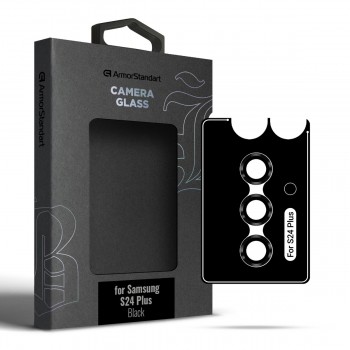 Захисне скло для камери Samsung S24 Plus ArmorStandart Supreme Black Icon, 0,33 мм, чорний Захисне скло для камери Samsung S24 Plus ArmorStandart Supreme Black Icon, 0,33 мм, чорний