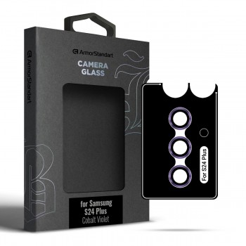 Захисне скло для камери Samsung S24 Plus ArmorStandart Supreme Black Icon, 0,33 мм, кобальтово-фіолетовий Захисне скло для камери Samsung S24 Plus ArmorStandart Supreme Black Icon, 0,33 мм, кобальтово-фіолетовий