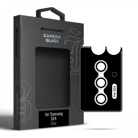 Захисне скло для камери Samsung S24 ArmorStandart Supreme Black Icon Clear