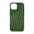 Чохол з екошкіри та TPU Harder Crocosaur для Apple iPhone 15, Green