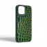 Чохол з екошкіри та TPU Harder Crocosaur для Apple iPhone 15, Green