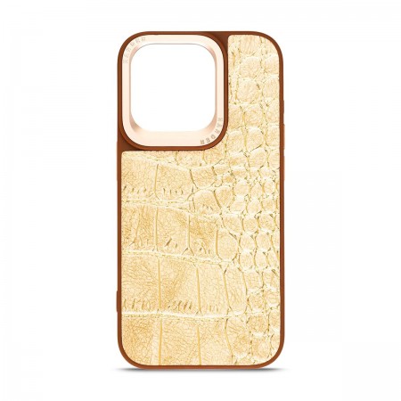 Чохол-накладка Harder Crocosaur для Apple iPhone 15 Pro, Beige (бежевий)