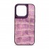 Чехол из экокожи Harder Crocosaur для Apple iPhone 15 Pro, фиолетовый