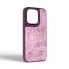 Чехол из экокожи Harder Crocosaur для Apple iPhone 14 Pro, фиолетовый