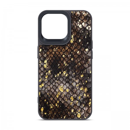 Чохол Harder Harder Nagas для Apple iPhone 15 Pro Max, TPU + екошкіра, Black (чорний)