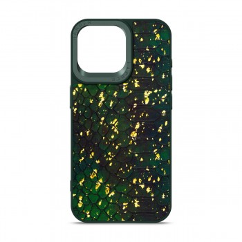 Чехол из экокожи Harder Nagas для Apple iPhone 15 Pro Max, зелёный