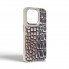 Чохол Harder Glamorous Croco для Apple iPhone 14 Pro, Grey Gold