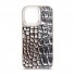 Чохол Harder Harder Glamorous Croco для Apple iPhone 14 Pro Max, TPU + екошкіра, Grey Gold (різнокольоровий)