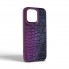Чехол Harder Glamorous Croco из экокожи для Apple iPhone 14 Pro Max, фиолетовый