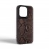 Чохол-накладка Harder Genuine Snake для Apple iPhone 15 Pro, екошкіра, чорний