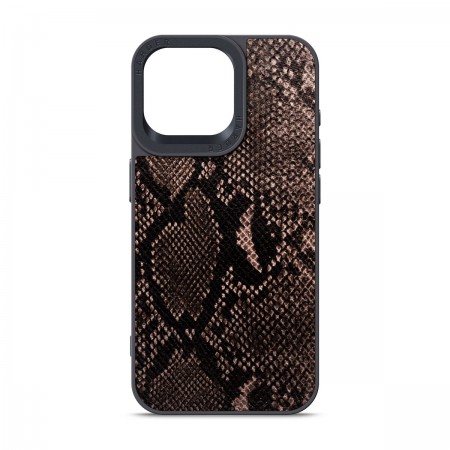Чехол-накладка Harder Genuine Snake для Apple iPhone 15 Pro Max, Black (чёрный)