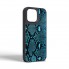 Чохол Harder Genuine Snake з екошкіри для Apple iPhone 14 Pro Max, синій