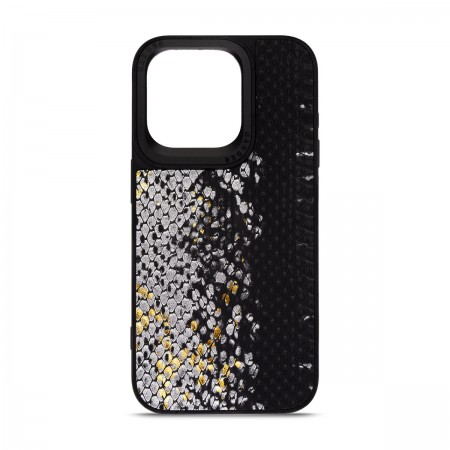 Чехол-накладка Harder Snake Pattern для Apple iPhone 15 Pro, Black (чёрный)