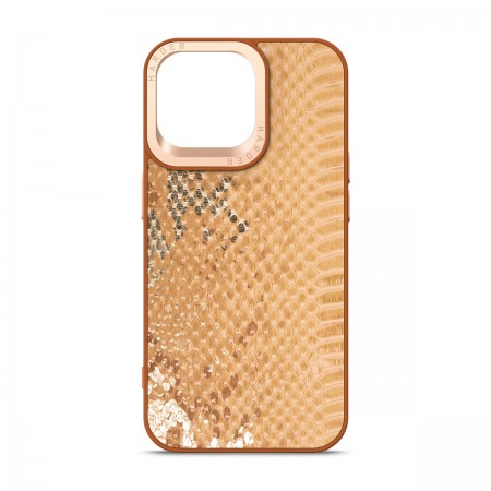 Чехол-накладка Harder Snake Pattern для Apple iPhone 14 Pro Max бежевый