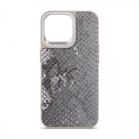 Чехол-накладка Harder Snake Pattern для Apple iPhone 14 Pro Max Grey Silver