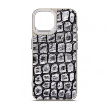 Чехол из экокожи и TPU Harder Kaiju Skin для Apple iPhone 15, Grey