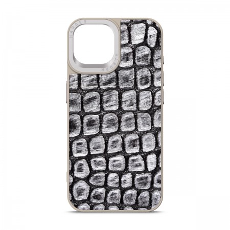 Чехол из экокожи и TPU Harder Kaiju Skin для Apple iPhone 15, Grey