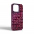 Чехол из экокожи Harder Kaiju Skin для Apple iPhone 14 Pro, фиолетовый