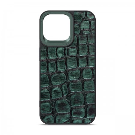 Чохол Harder Harder Kaiju Skin для Apple iPhone 14 Pro Max, TPU + екошкіра, Green (зелений)