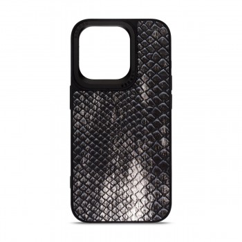 Чехол из экокожи Harder Lizard для Apple iPhone 15 Pro, Black