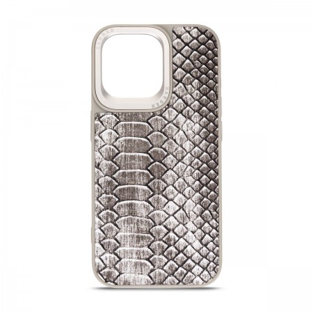 Чохол з екошкіри Harder Lizard для Apple iPhone 15 Pro Max, сірий