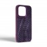 Чехол-накладка Harder Lizard для Apple iPhone 14 Pro, экокожа, фиолетовый