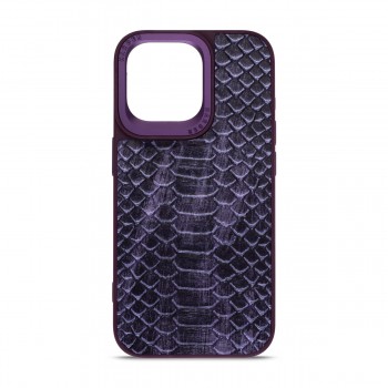 Чехол из экокожи Harder Lizard для Apple iPhone 14 Pro Max, фиолетовый