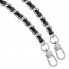 Ремінець для смартфона ArmorStandart Chain link Polished Silver with Black Leather, Black (чорний)