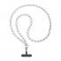 Ремешок для смартфона ArmorStandart Chain link Polished Silver with White Leather, White (белый)