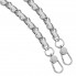 Ремешок для смартфона ArmorStandart Chain link Polished Silver with White Leather, White (белый)
