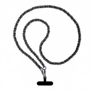 Ремешок для смартфона ArmorStandart Chain link Aged Ruthenium with Black Leather, Black (черный)