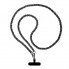 Ремешок для смартфона ArmorStandart Chain link Aged Ruthenium with Black Leather, Black (черный)