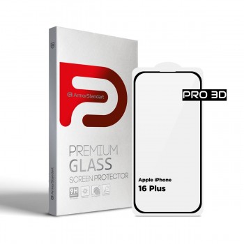Защитное стекло ArmorStandart Pro 3D для Apple iPhone 16 Plus, 6.7