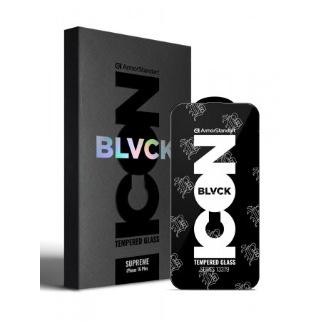 Захисне скло ArmorStandart Supreme Black Icon для Apple iPhone 16 Plus, діагональ 6.7