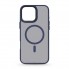 Прозрачный чехол MagSafe ArmorStandart Uniq MagSafe для Apple iPhone 16 Pro Max, Dark Blue (синий)
