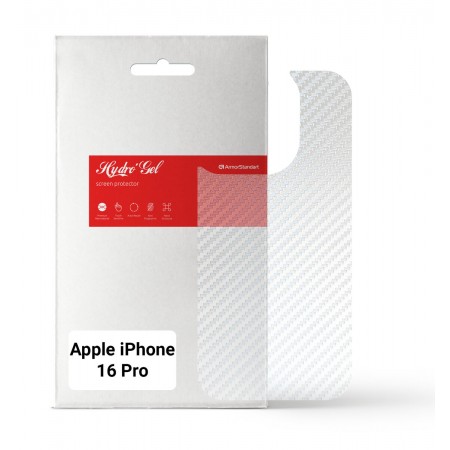 Гідрогелева плівка ArmorStandart для Apple iPhone 16 Pro Carbone Transparent, діагональ 6.3
