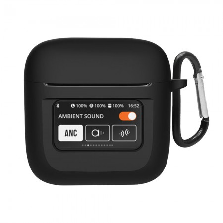 Чохол для навушників ArmorStandart Hang Case для JBL Tour Pro 2, силікон 2 мм, з карабіном, чорний