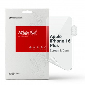 Набір гідрогелевої плівки ArmorStandart Clear для екрана та камери Apple iPhone 16 Plus