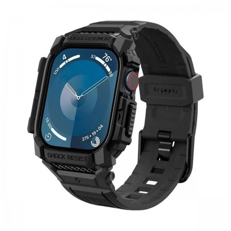 Чохол-ремінець Spigen Rugged Armor Pro для Apple Watch 11/10 46 mm, Matte Black