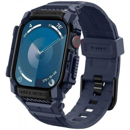 Чохол-ремінець Spigen Rugged Armor Pro для Apple Watch 11/10 46 мм, Navy Blue